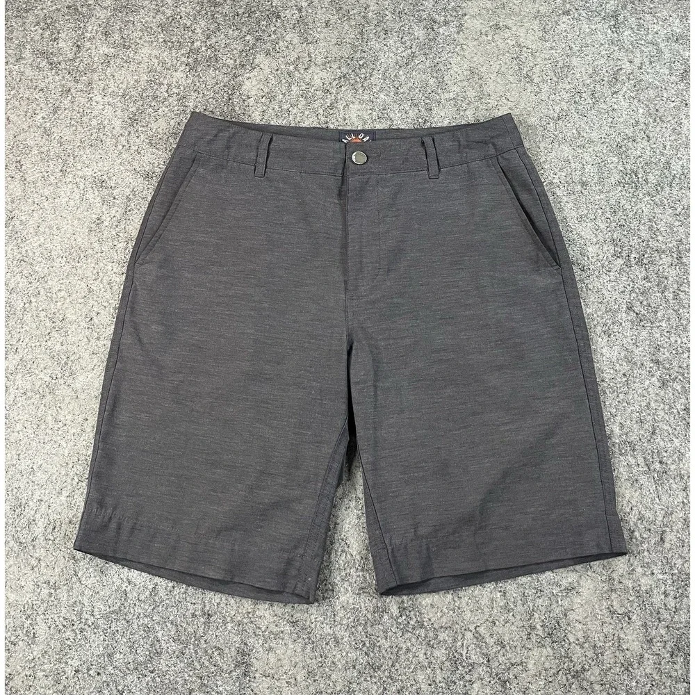 Faherty All Day Shorts Mens 30 Dark Gray Casual Drawstring Chino Stretch 9